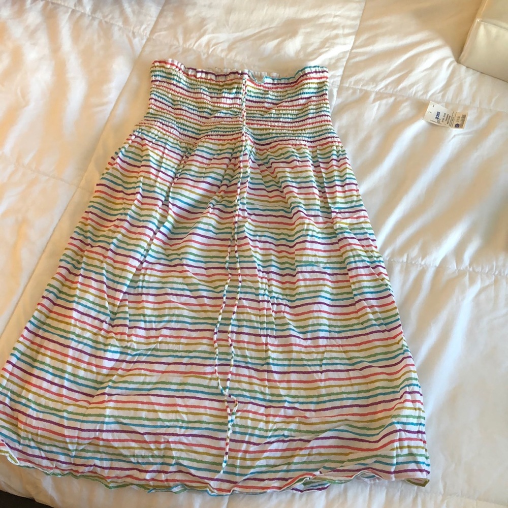 Rainbow striped Old Navy tube dress